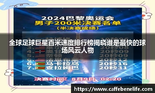 全球足球巨星百米速度排行榜揭晓谁是最快的球场风云人物